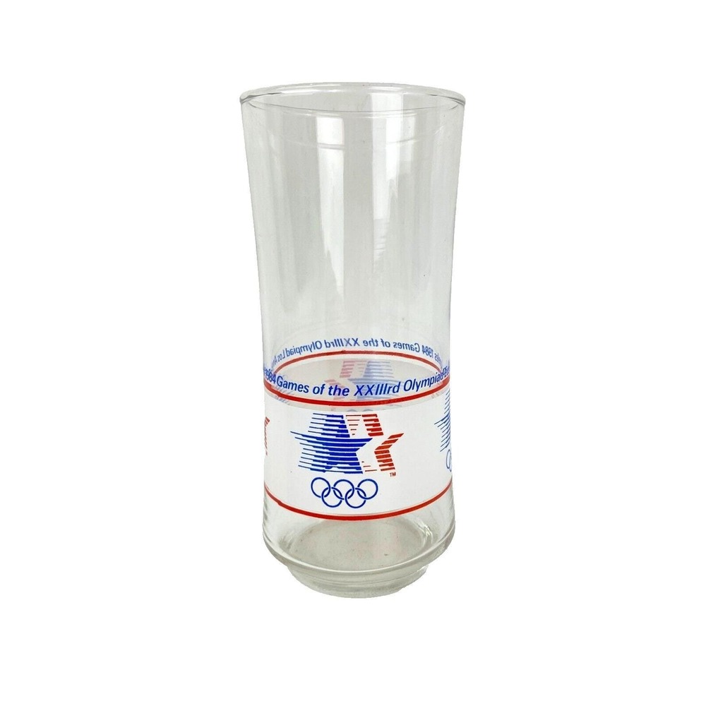 Los Angeles Summer Olympics Games 1984 Drink Glass 6.5" Collectible, Rare!